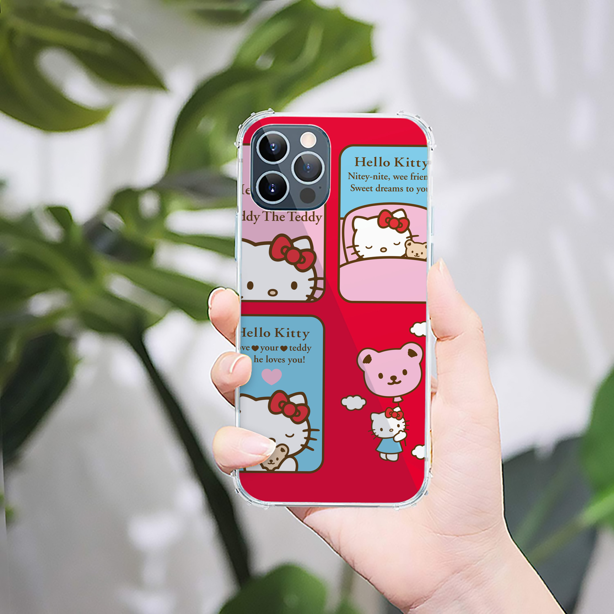 （画像用） Hello Kitty ハローキティ 【iPhone 12シリーズ対応】透明スマホケース（クリアソフトケース）